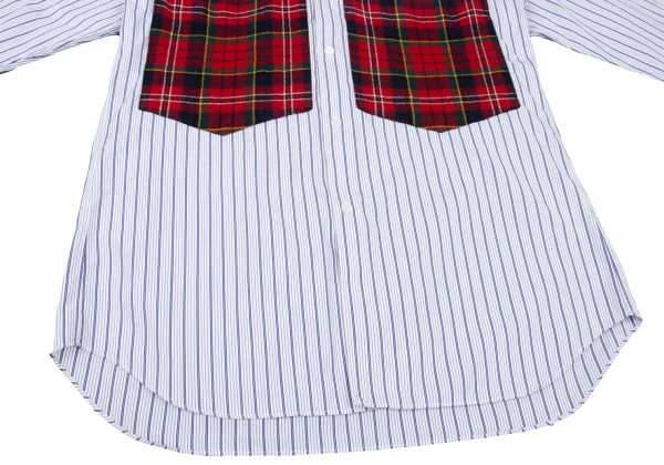 COMME des GARCONS SHIRT Tartan Check Pocket Striped Shirt K-174606_009