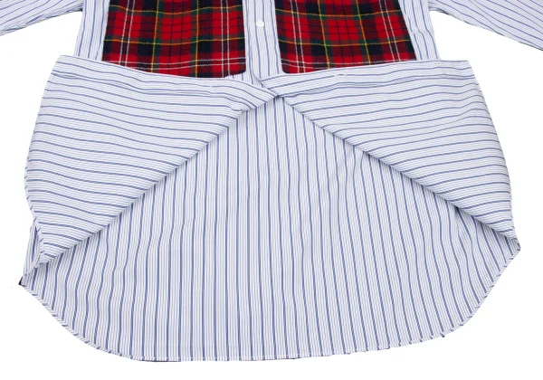 COMME des GARCONS SHIRT Tartan Check Pocket Striped Shirt K-174606_010