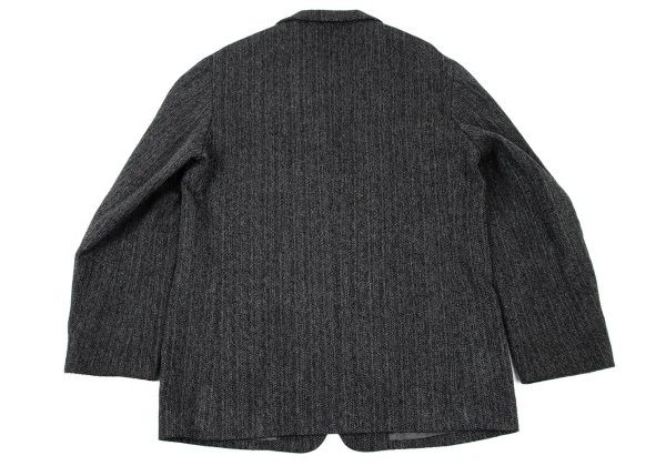 ワイズフォーメンY's for men リネン混紡杢セットアップ 黒グレー3 K-174610_009