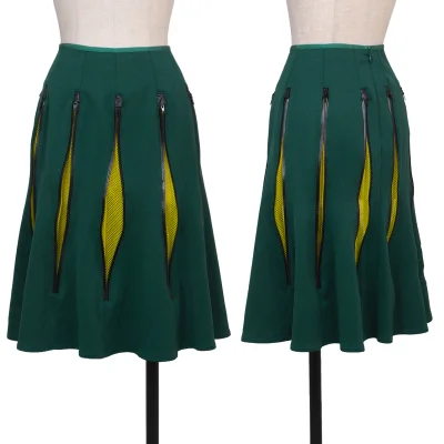 JUNYA WATANABE COMME des GARCONS Poly Zipper Mesh Design Skirt