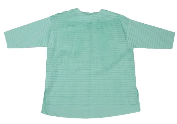 ISSEY MIYAKE HaaT Tuck Design  3/4 Sleeve Blouse K-174615_002