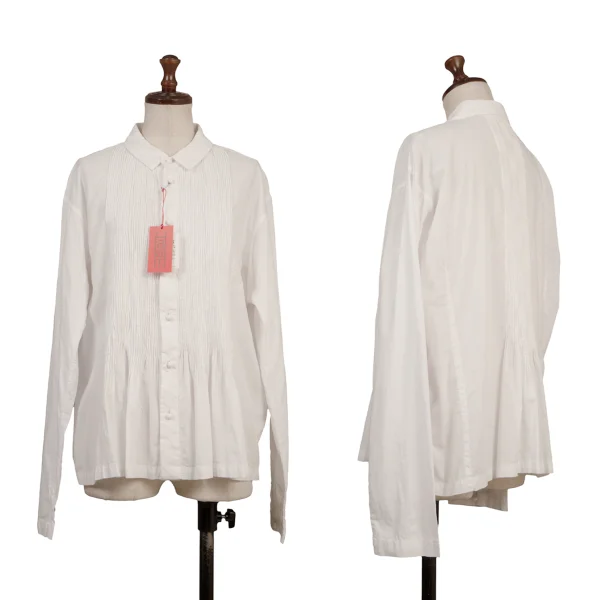 ISSEY MIYAKE HaaT Pintuck Blouse White 3 K-174616_001