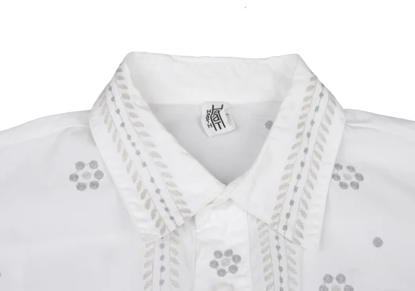 ISSEY MIYAKE HaaT Dot Floral Embroidery Long Sleeve Shirt K-174617_005