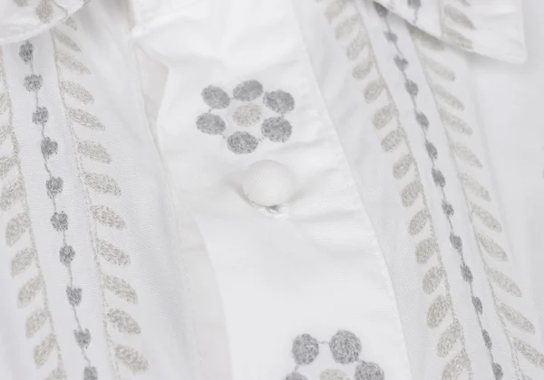 ISSEY MIYAKE HaaT Dot Floral Embroidery Long Sleeve Shirt K-174617_006