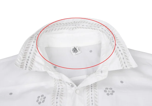 ISSEY MIYAKE HaaT Dot Floral Embroidery Long Sleeve Shirt K-174617_007
