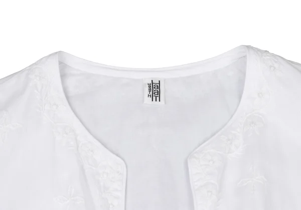 ISSEY MIYAKE HaaT Embroidery Cotton Collarless Jacket K-174618_004