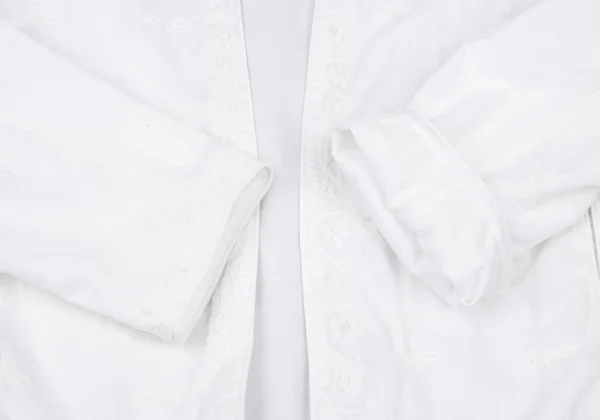 ISSEY MIYAKE HaaT Embroidery Cotton Collarless Jacket K-174618_006
