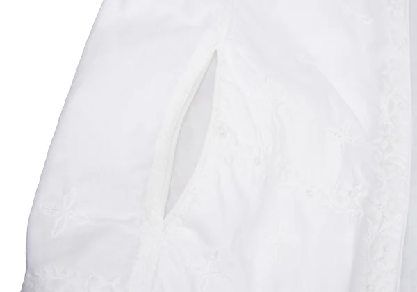 ISSEY MIYAKE HaaT Embroidery Cotton Collarless Jacket K-174618_010