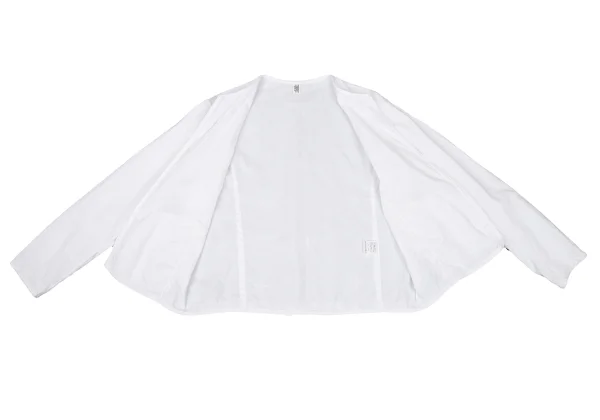 ISSEY MIYAKE HaaT Embroidery Cotton Collarless Jacket K-174618_011