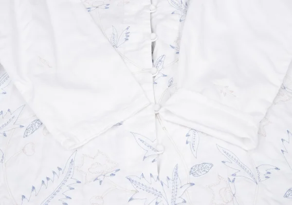 ISSEY MIYAKE HaaT Floral Embroidery Print 3/4 Sleeve Pullover Dress K-174619_008