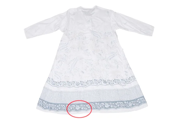 ISSEY MIYAKE HaaT Floral Embroidery Print 3/4 Sleeve Pullover Dress K-174619_014