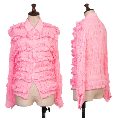 COMME des GARCONS Poly Chiffon Ruffled Gather Blouse