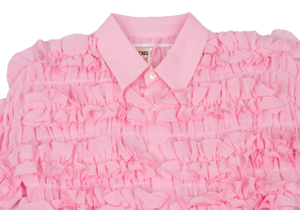 COMME des GARCONS Poly Chiffon Ruffled Gather Blouse K-174621_003