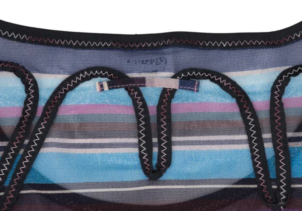 Jean Paul GAULTIER FEMME Taping Design Mesh Striped Top K-174623_011