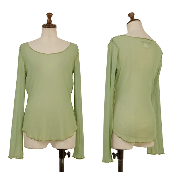 Jean Paul GAULTIER FEMME Inside Out Mesh Top Light Green 40 K-174624_001