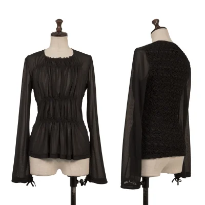 Jean Paul GAULTIER FEMME Shirring Sheer Blouse
