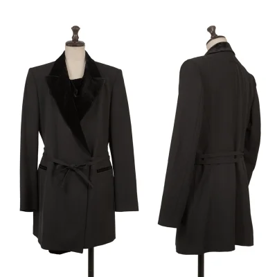 Jean Paul GAULTIER FEMME Wool Velour Switching Detachable Jacket