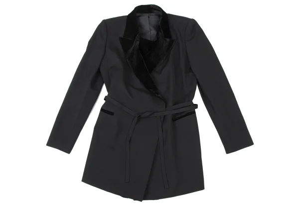 Jean Paul GAULTIER FEMME Wool Velour Switching Detachable Jacket K-174631_002