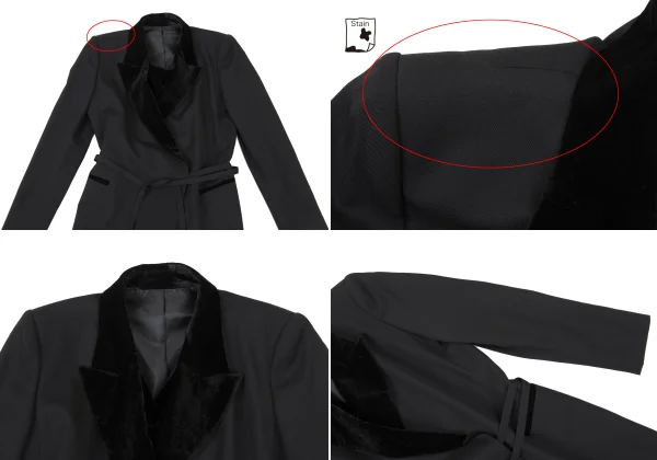 Jean Paul GAULTIER FEMME Wool Velour Switching Detachable Jacket K-174631_003