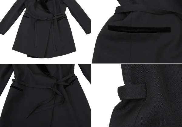 Jean Paul GAULTIER FEMME Wool Velour Switching Detachable Jacket K-174631_005