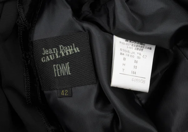 Jean Paul GAULTIER FEMME Wool Velour Switching Detachable Jacket K-174631_017