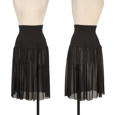 Jean Paul GAULTIER FEMME Waist Rib Mesh Skirt