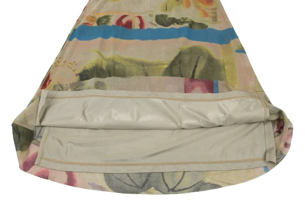 Jean Paul GAULTIER FEMME Watercolor Floral Print Mesh Skirt K-174635_008