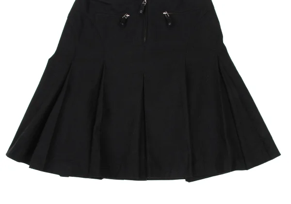 Jean Paul GAULTIER FEMME Cashmere Blend Wool Pleats Zip Pocket Skirt K-174636_007