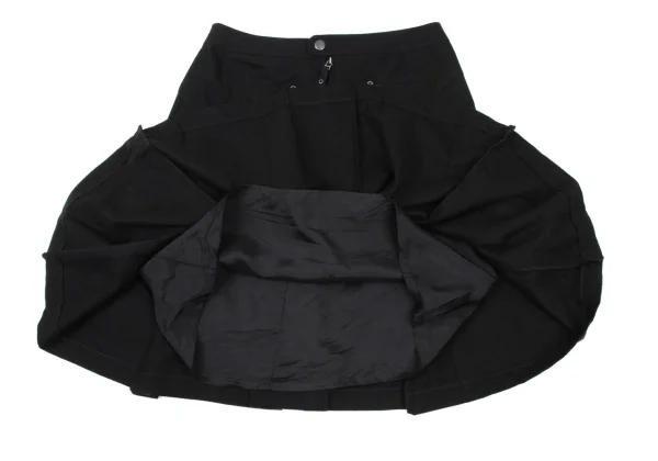 Jean Paul GAULTIER FEMME Cashmere Blend Wool Pleats Zip Pocket Skirt K-174636_011
