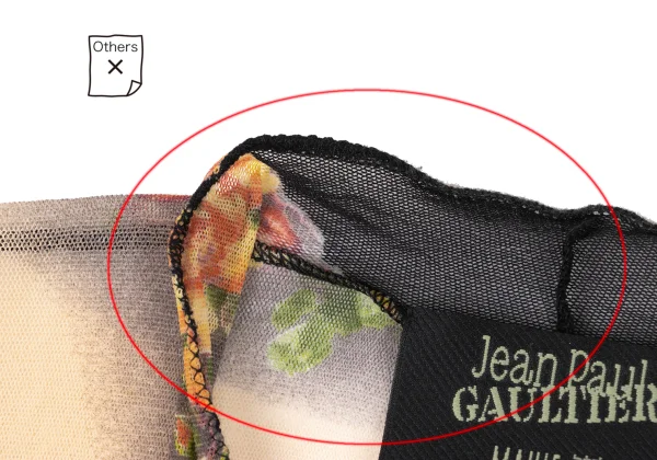 Jean Paul GAULTIER MAILLE FEMME Floral Print Mesh Cardigan K-174640_006