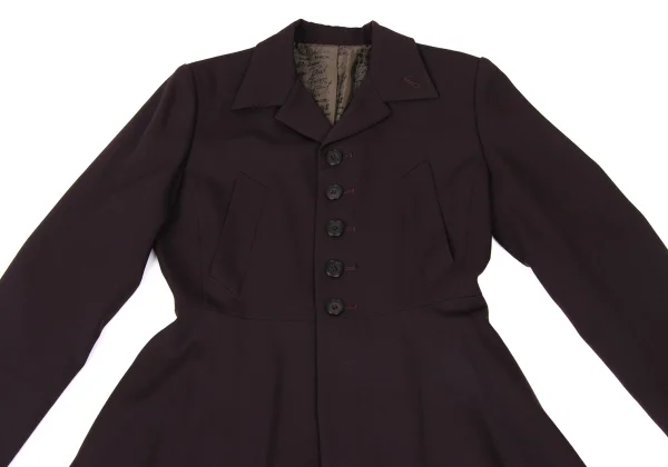 Jean Paul GAULTIER CLASSIQUE Wool Lettering Print Lining Long Coat K-174641_003