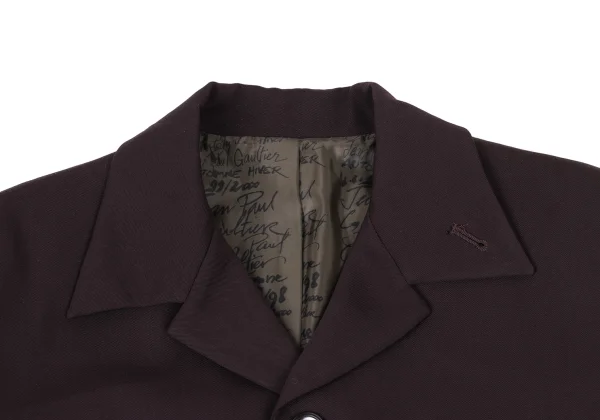 Jean Paul GAULTIER CLASSIQUE Wool Lettering Print Lining Long Coat K-174641_004