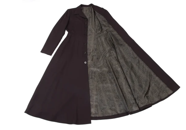 Jean Paul GAULTIER CLASSIQUE Wool Lettering Print Lining Long Coat K-174641_012