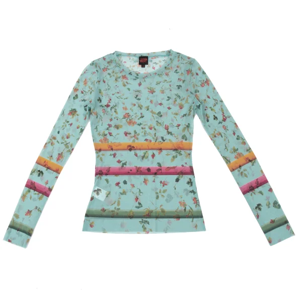 Jean Paul GAULTIER Floral Print Mesh Top K-174642_002