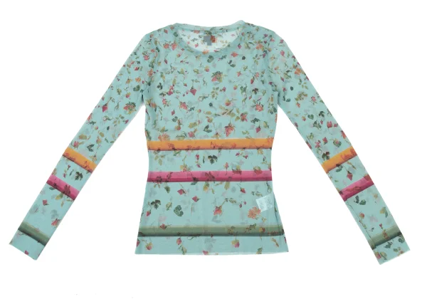 Jean Paul GAULTIER Floral Print Mesh Top K-174642_008