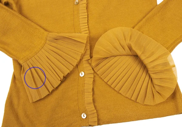 Jean Paul GAULTIER Rayon Wool Pleats Switching Cardigan K-174643_008