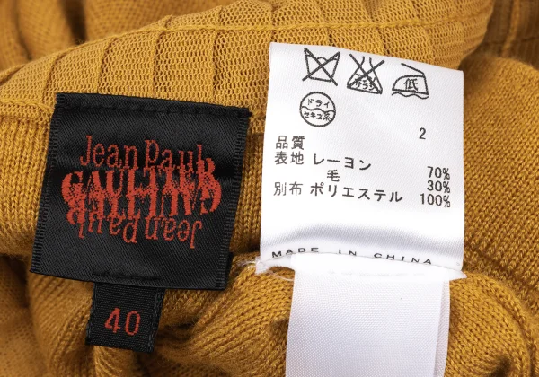 Jean Paul GAULTIER Rayon Wool Pleats Switching Cardigan K-174643_018