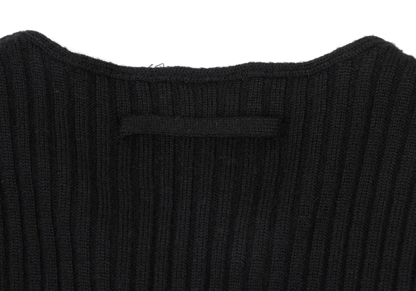 Jean Paul GAULTIER Wool Frill Switching Rib Knit Cardigan K-174644_014