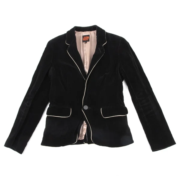 Jean Paul GAULTIER Velour Piping Jacket K-174645_002