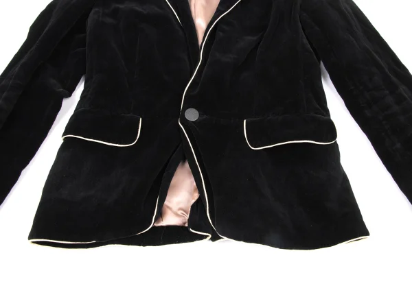 Jean Paul GAULTIER Velour Piping Jacket K-174645_010