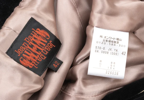 Jean Paul GAULTIER Velour Piping Jacket K-174645_019