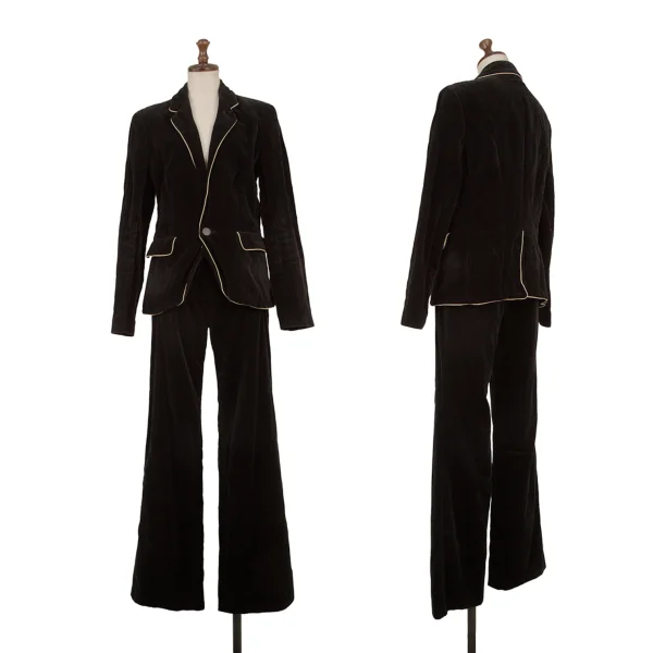 Jean Paul GAULTIER Velour Piped Sailor Flare Pants K-174646_011