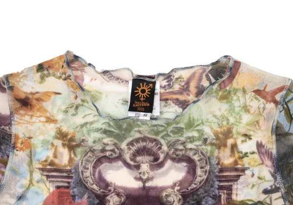 Jean Paul GAULTIER SOLEIL Tropical Print Mesh T-shirt K-174649_004