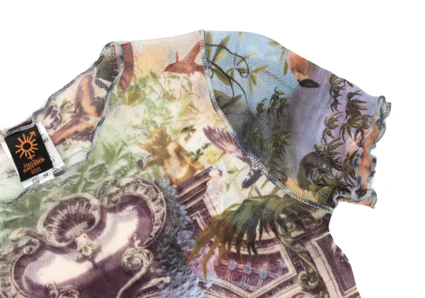 Jean Paul GAULTIER SOLEIL Tropical Print Mesh T-shirt K-174649_007