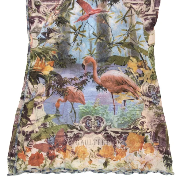 Jean Paul GAULTIER SOLEIL Tropical Print Mesh T-shirt K-174649_008