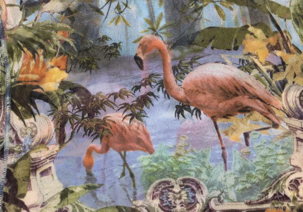 Jean Paul GAULTIER SOLEIL Tropical Print Mesh T-shirt K-174649_009