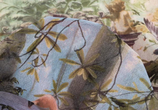 Jean Paul GAULTIER SOLEIL Tropical Print Mesh T-shirt K-174649_014