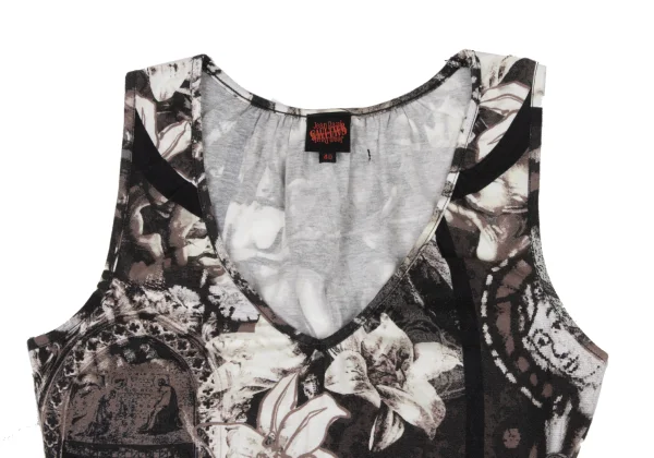 Jean Paul GAULTIER Art Print V-neck Sleeveless Top K-174650_003