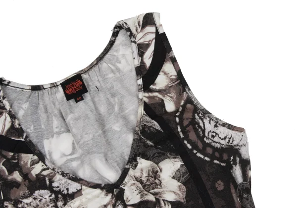 Jean Paul GAULTIER Art Print V-neck Sleeveless Top K-174650_004