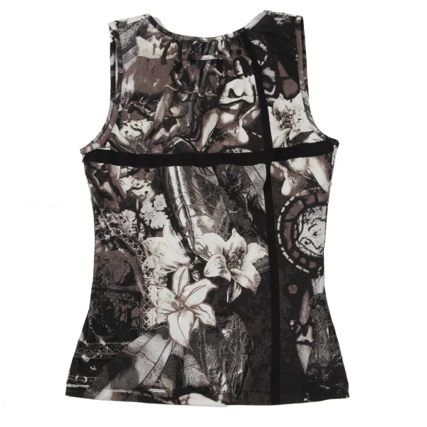Jean Paul GAULTIER Art Print V-neck Sleeveless Top K-174650_009